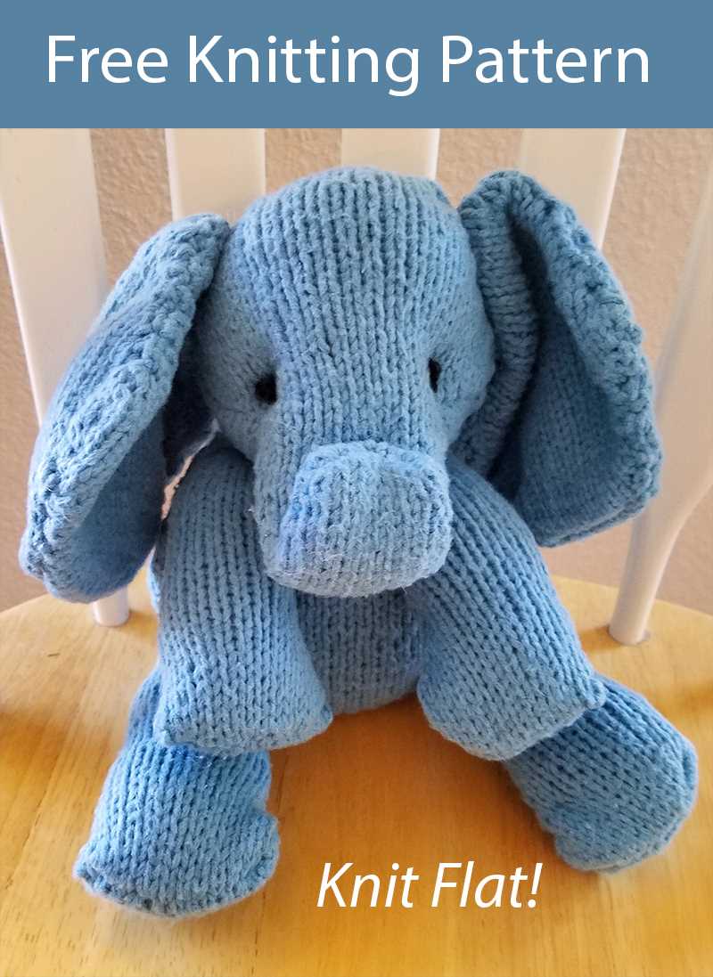 Free knitting pattern for elephant toy