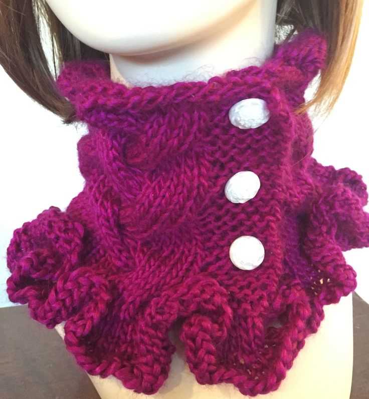 Ruffle edge scarf knitting pattern