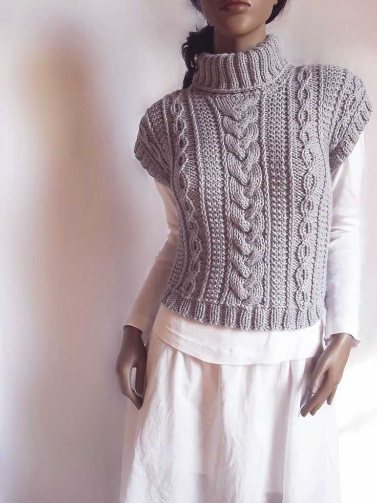 Turtleneck vest knitting pattern