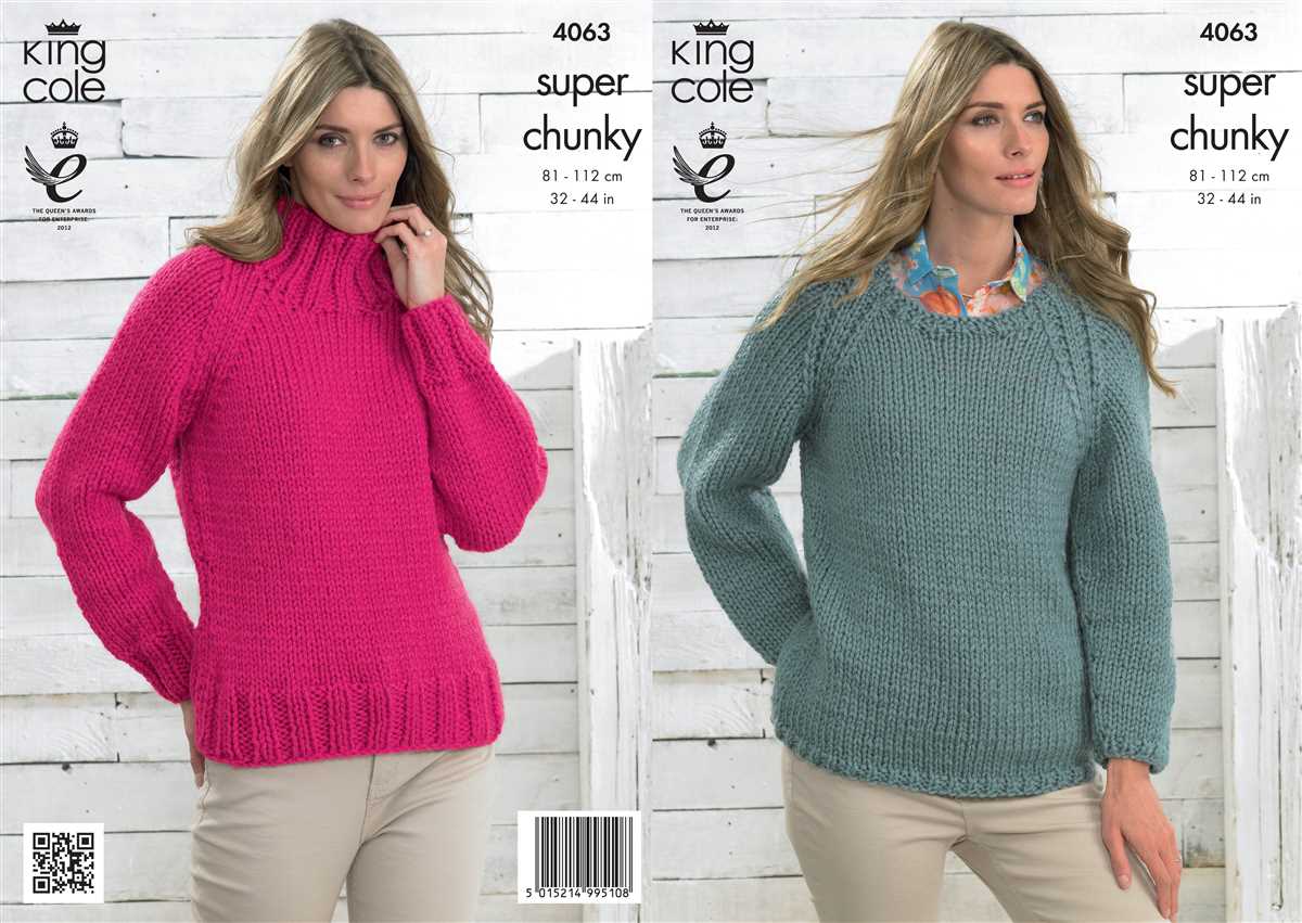 Chunky sweater knitting pattern