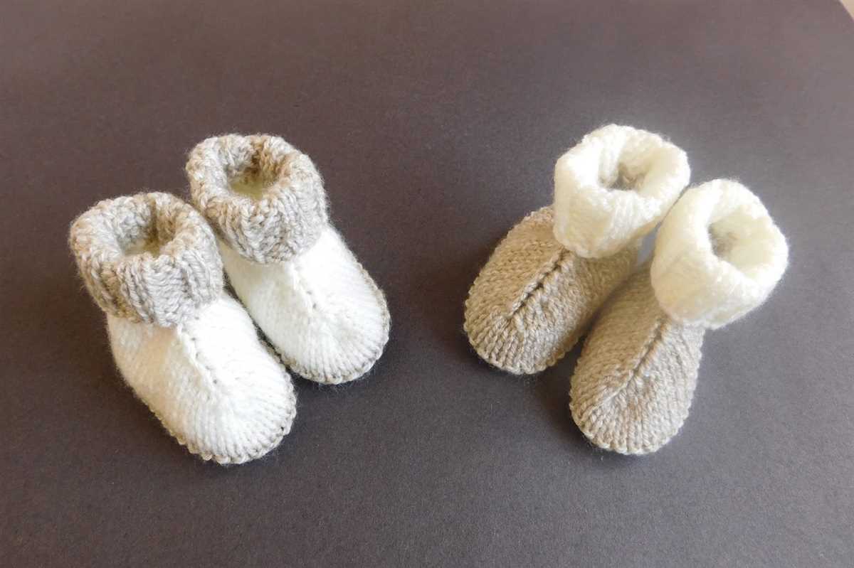 Free knitted baby booties pattern