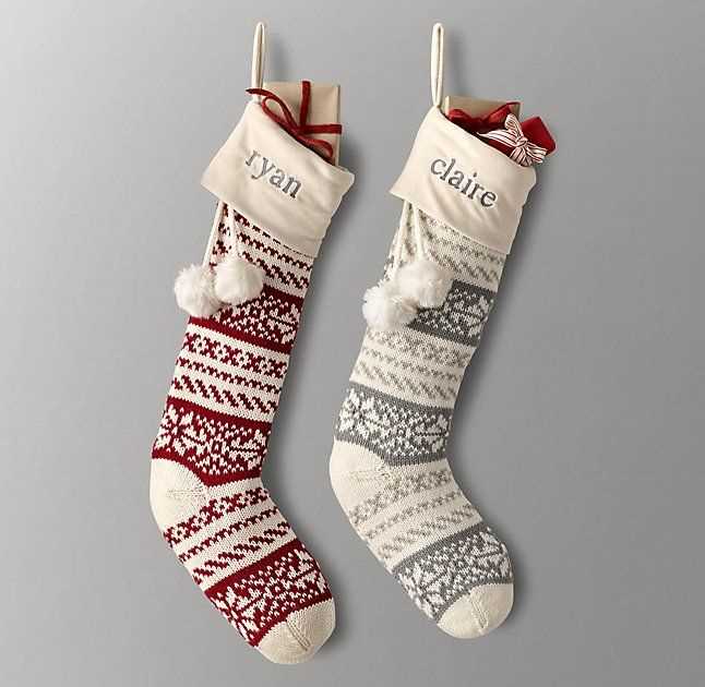 Knitted christmas stocking patterns 1950's