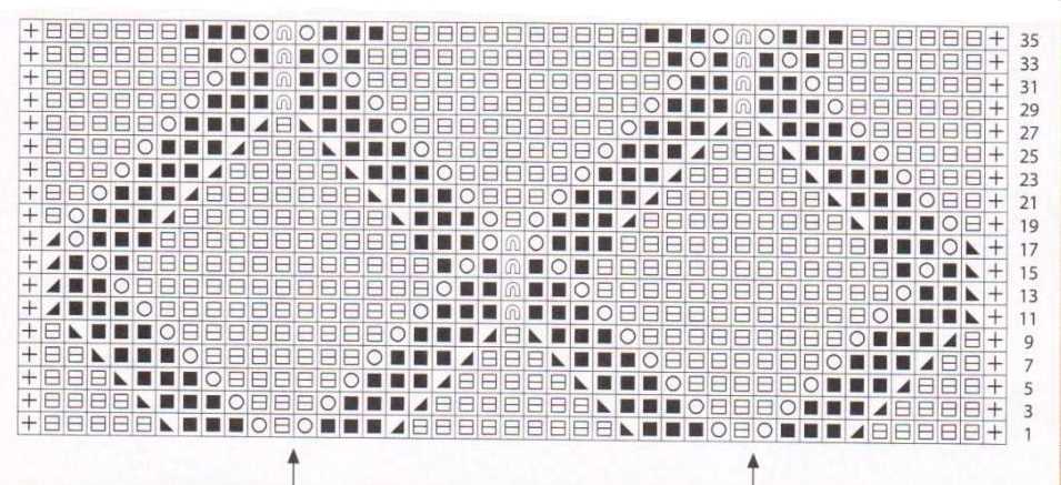 Lace diamond knitting pattern
