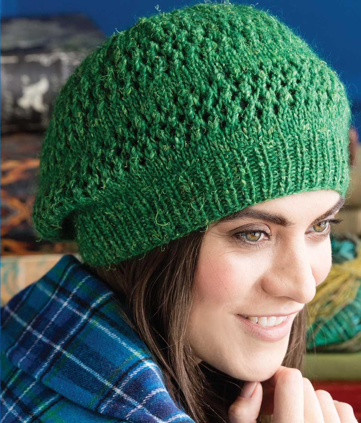 Lace beanie knitting pattern