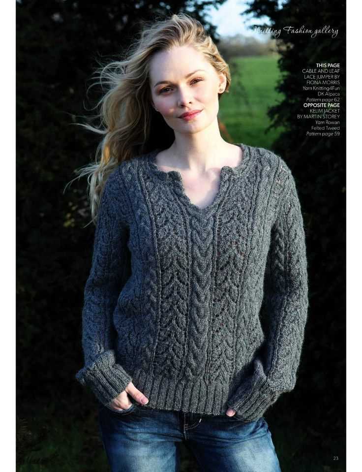 Lace jumper knitting pattern