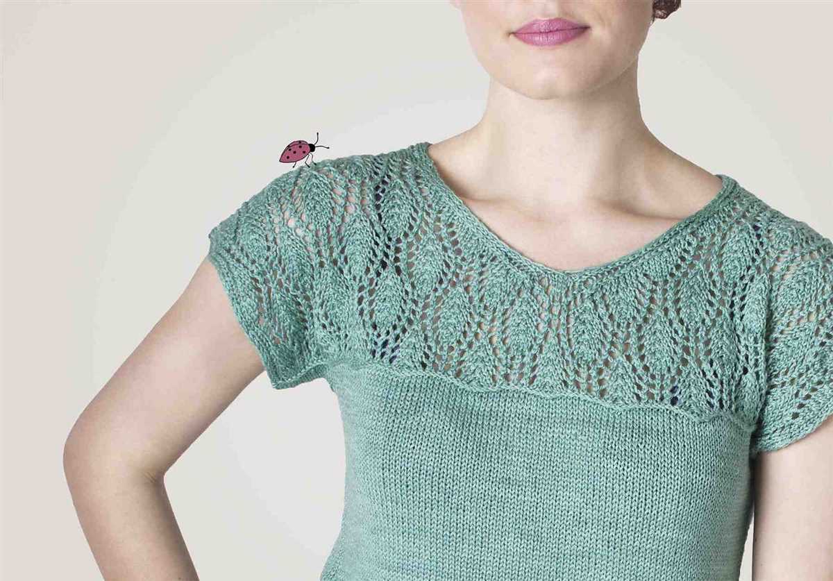 Lace summer top knitting pattern