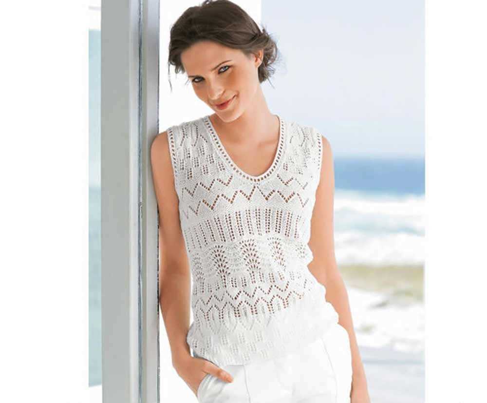 Lace summer top knitting pattern