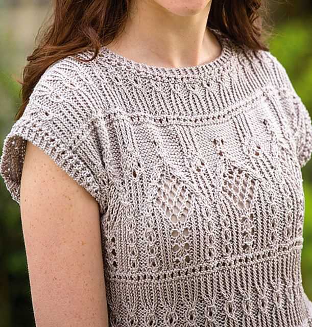 Lace summer top knitting pattern