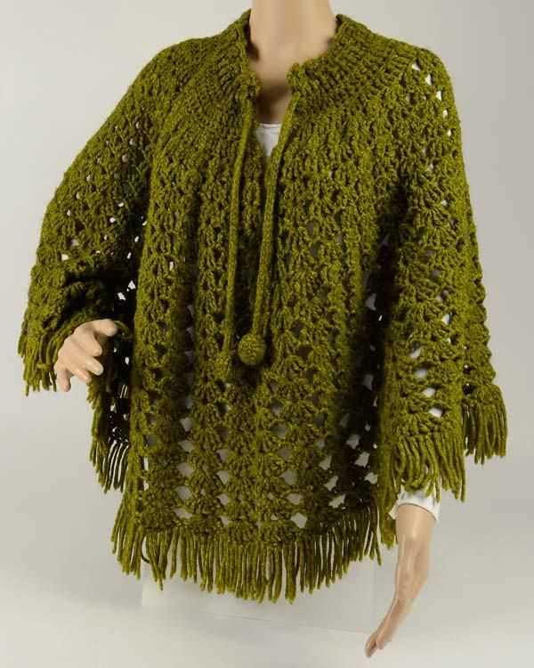 Lacy poncho knitting pattern free