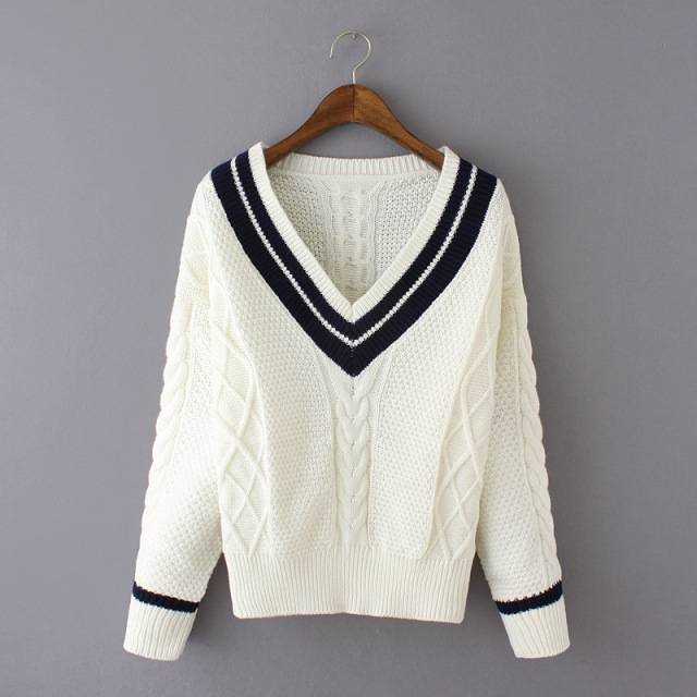 Ladies v neck sweater knitting patterns