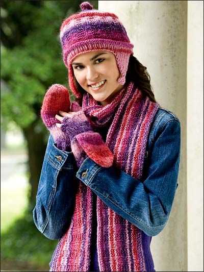 Ladies knitted scarf pattern