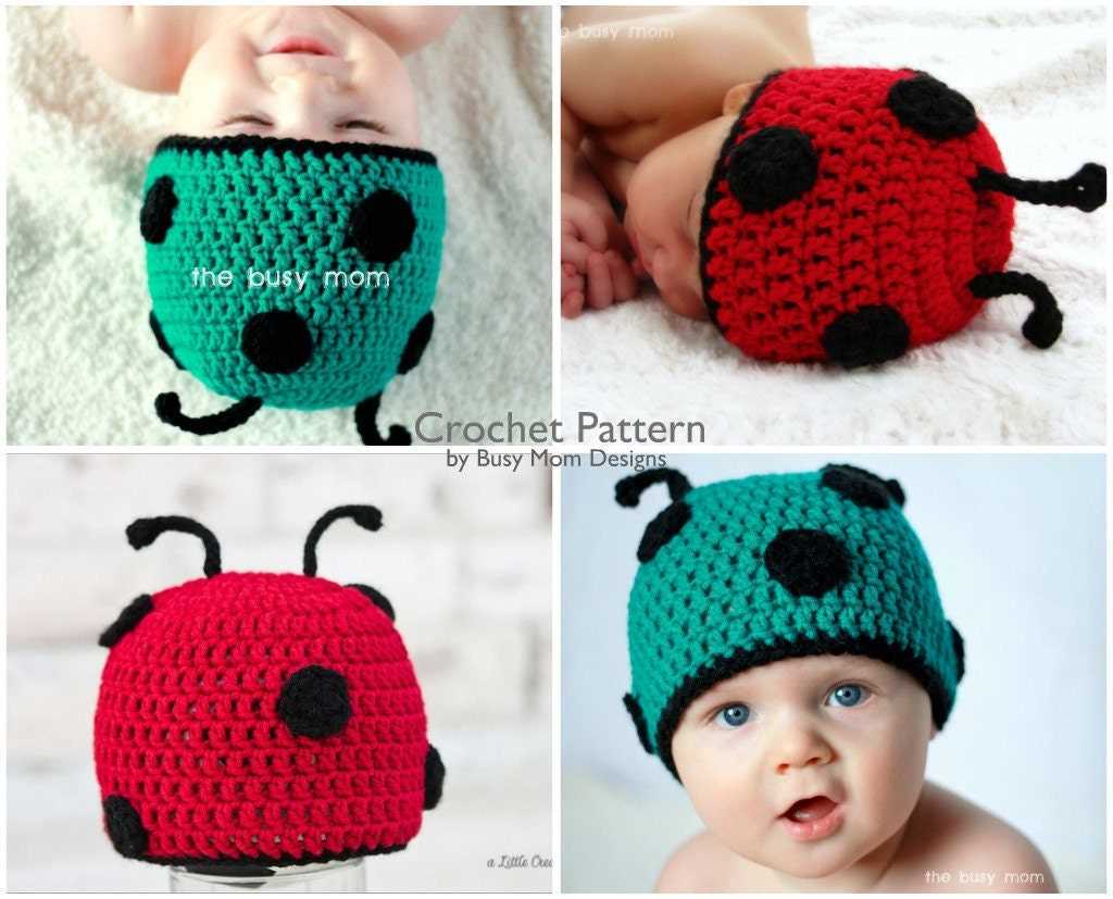 Ladybug hat knitting pattern