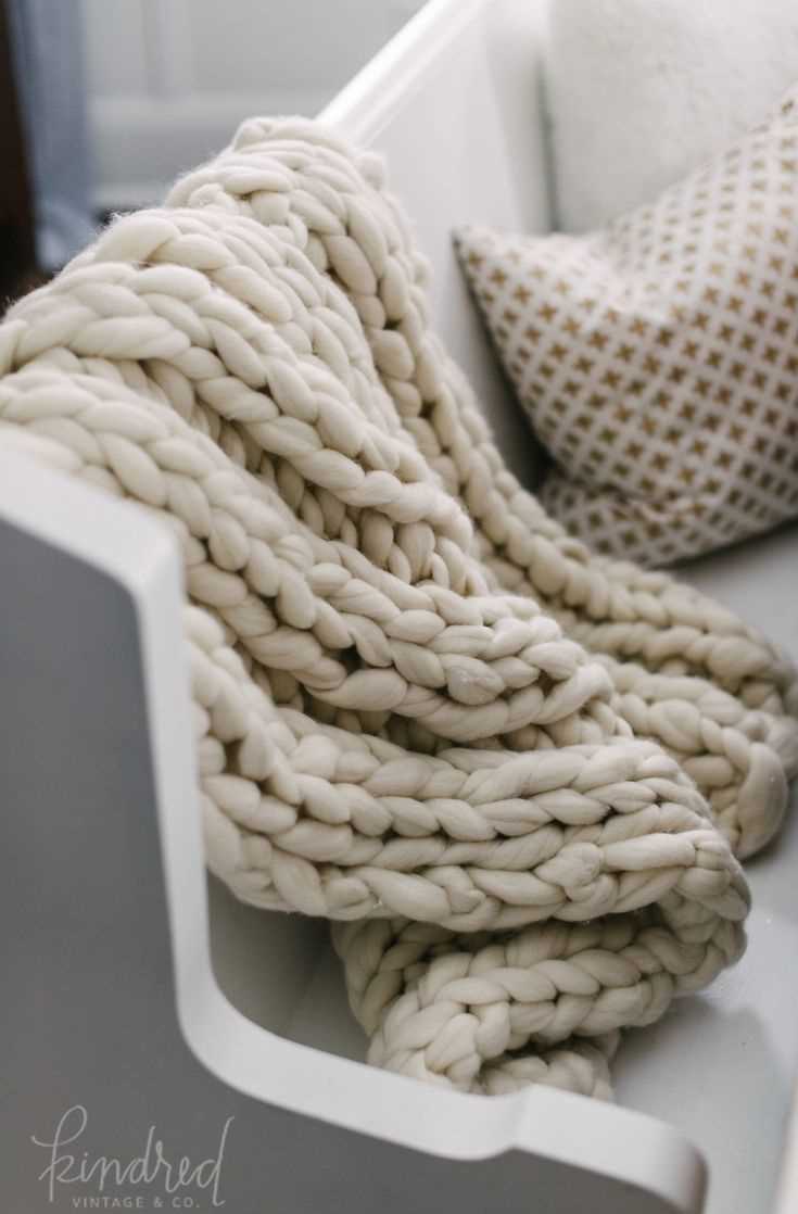 Large chunky knit blanket pattern