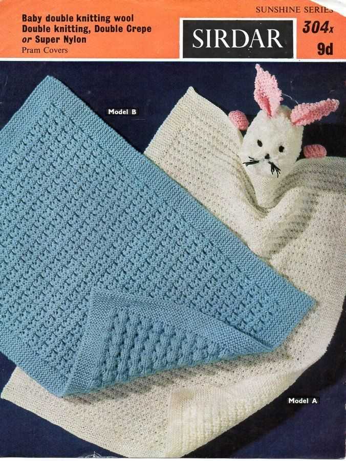 Knitting pattern for a cot blanket