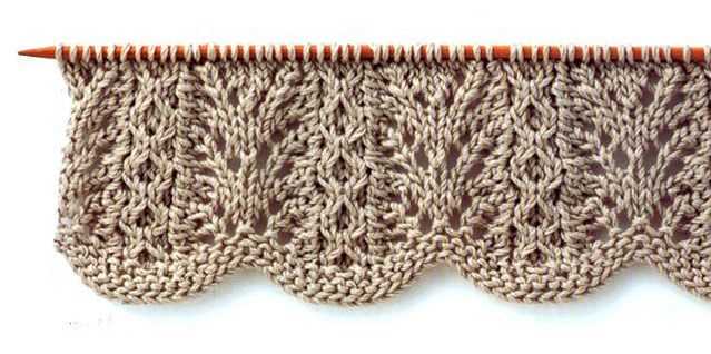 Lace edging knit pattern