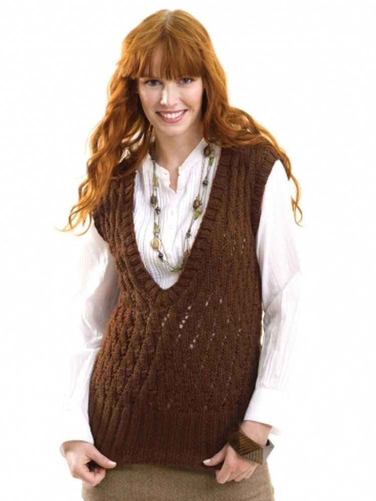 Cable vest knitting pattern