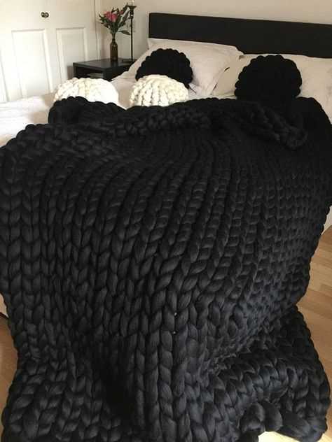Large chunky knit blanket pattern