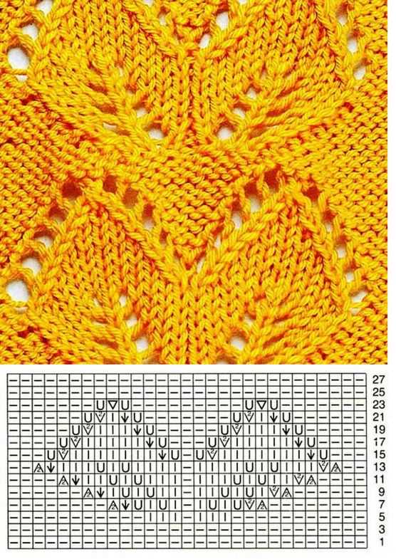 Leaf pattern knit