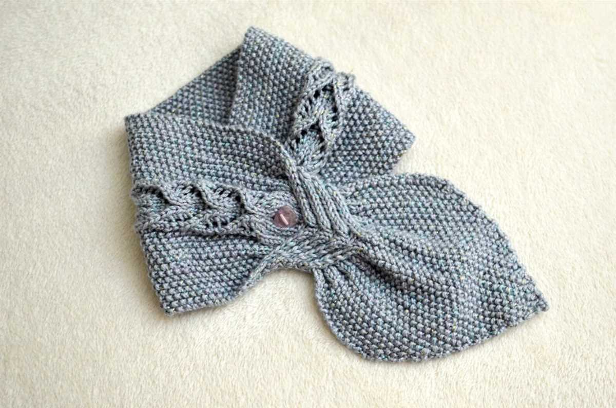 Leaf scarf knitting pattern