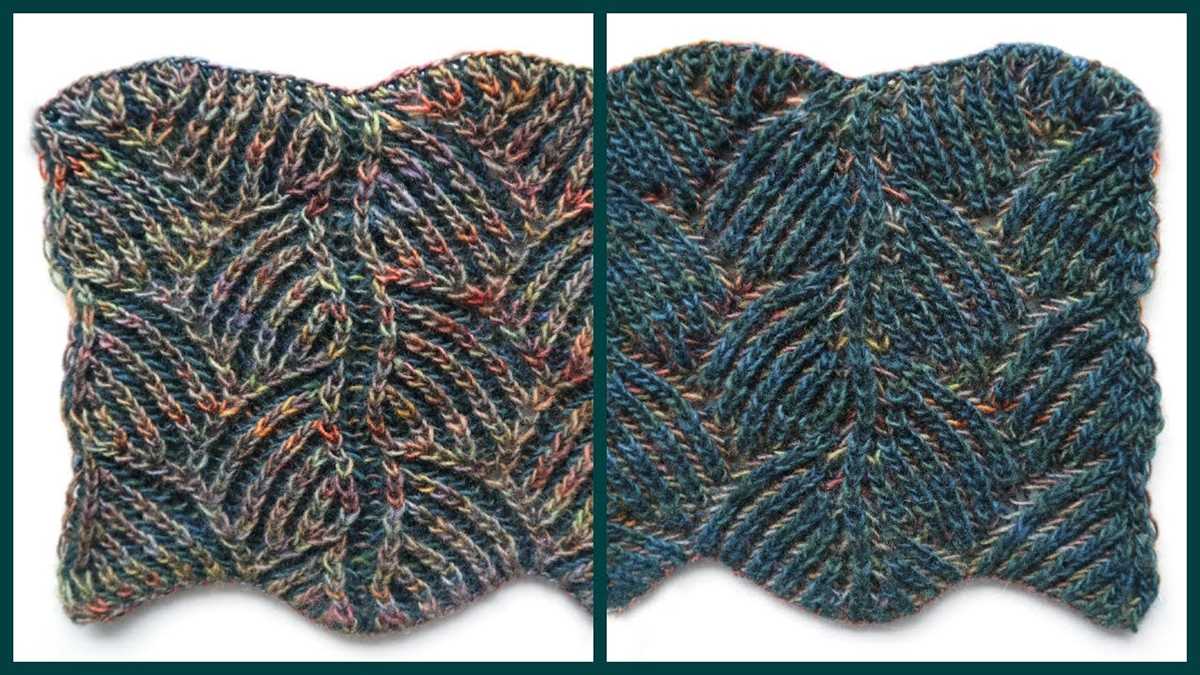Leaf scarf knitting pattern
