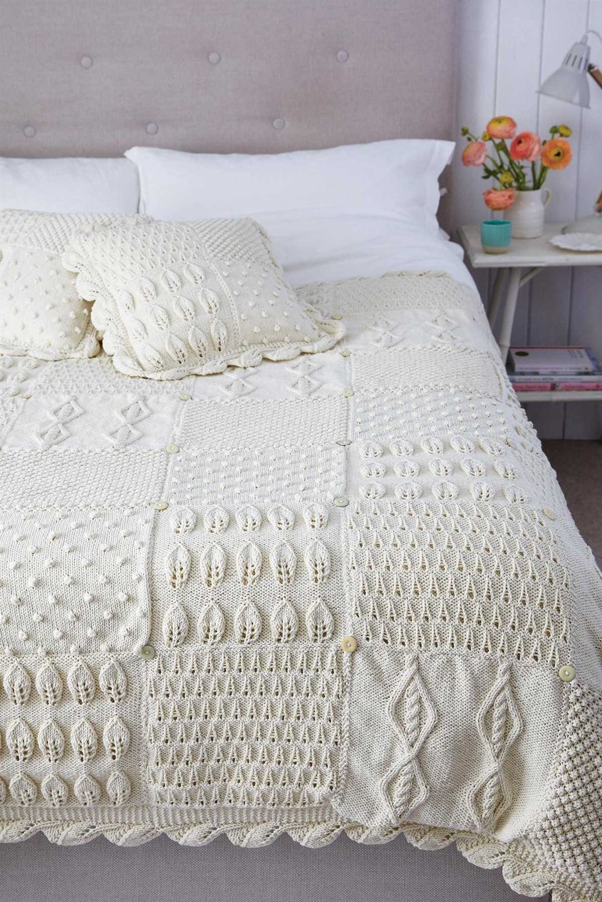 Knitted bedspread pattern