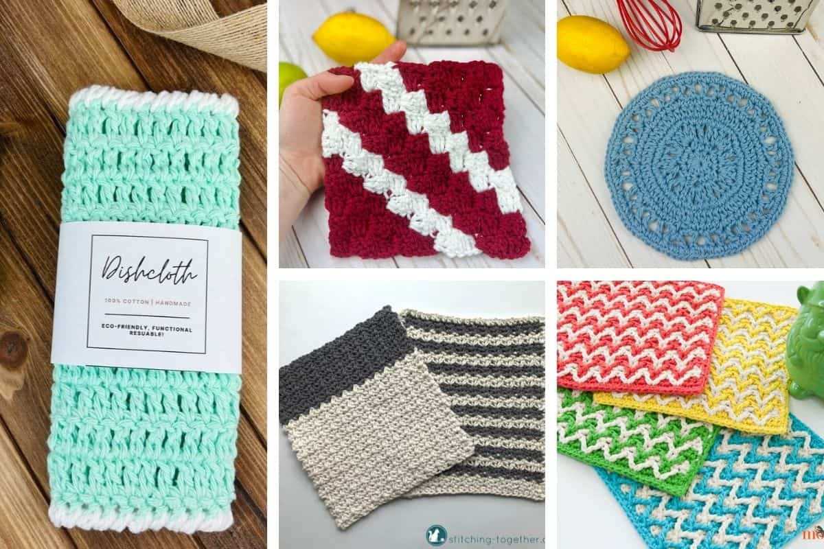 Lily sugar and cream dishcloth pattern knit