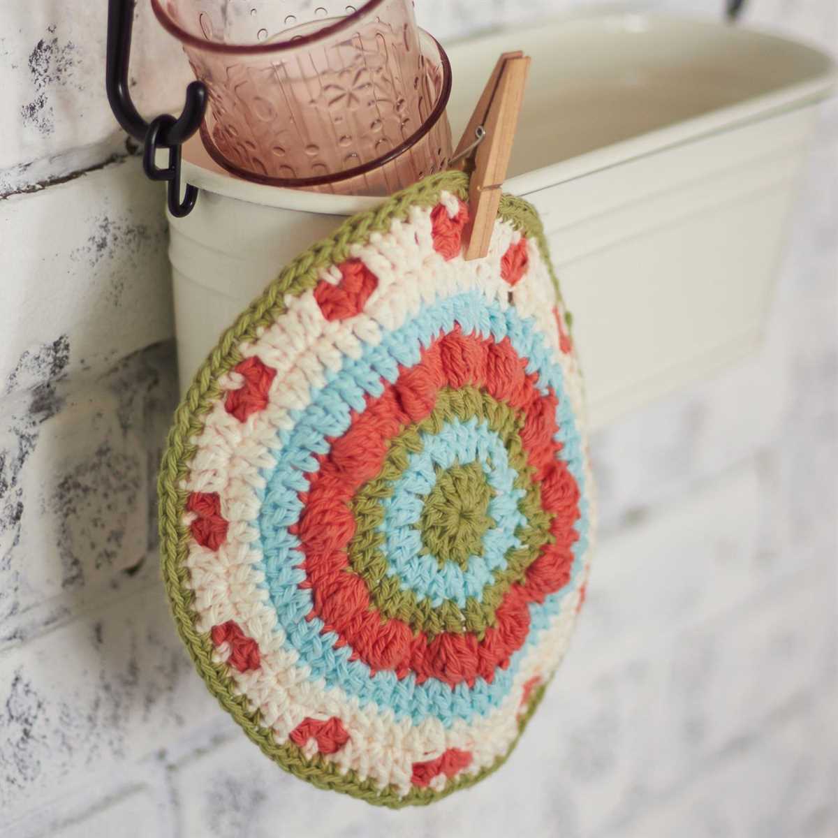 Lily sugar and cream dishcloth pattern knit
