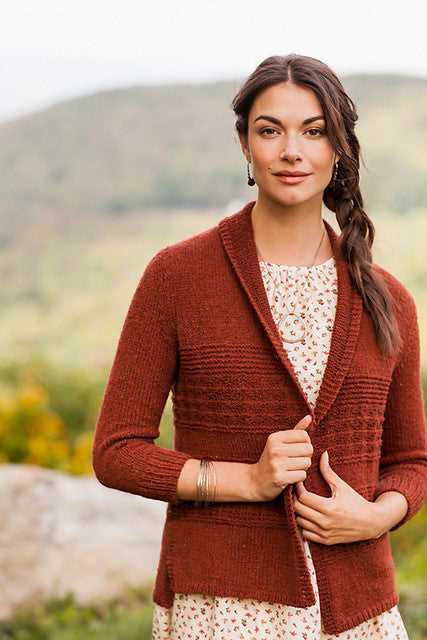 Patterned knit cardigan