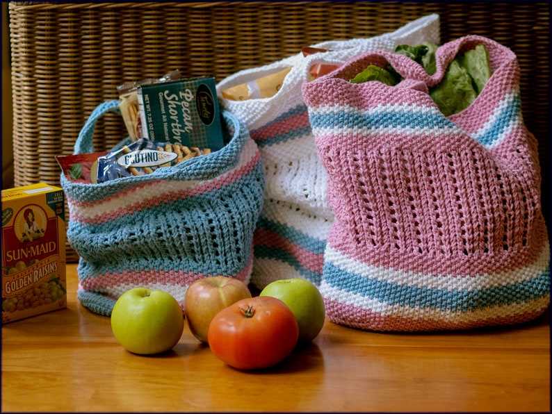 Knitted shopping bag pattern