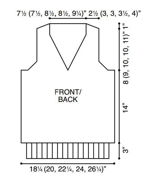 Free v-neck vest knitting pattern