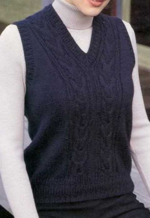 Cable vest knitting pattern free