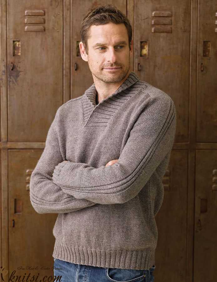 Mens sweater knitting pattern shawl collar
