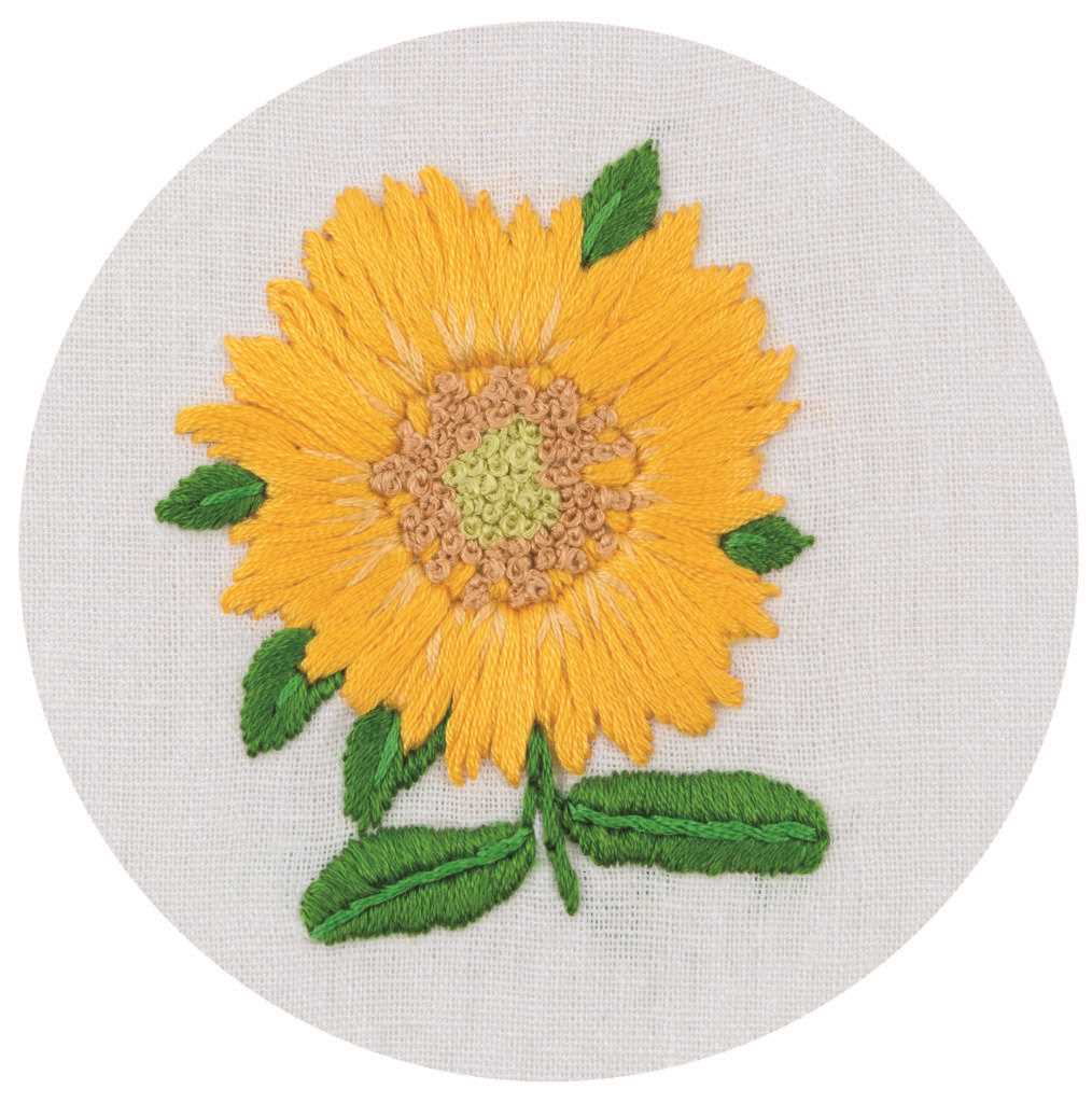 Knitted sunflower free pattern