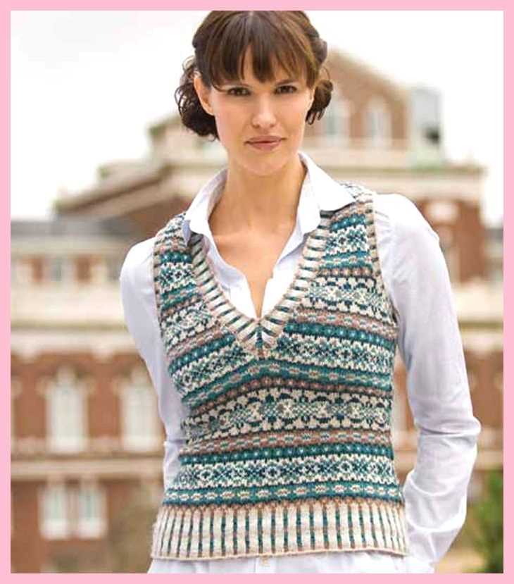 Knitted waistcoat ladies pattern