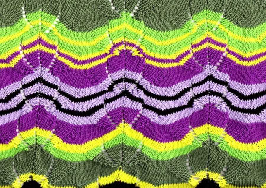 Knit zig zag pattern