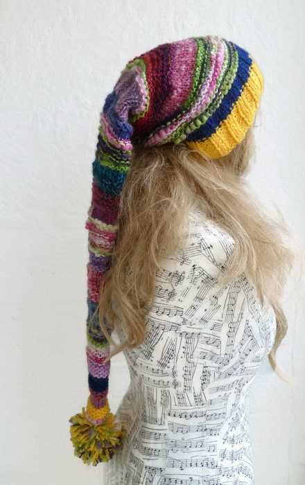 Long tail pixie hat knitting pattern