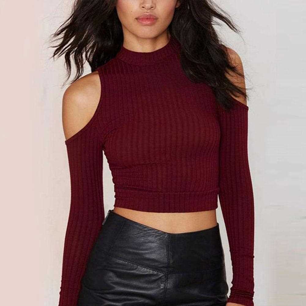 Long sleeve crop top knitting pattern