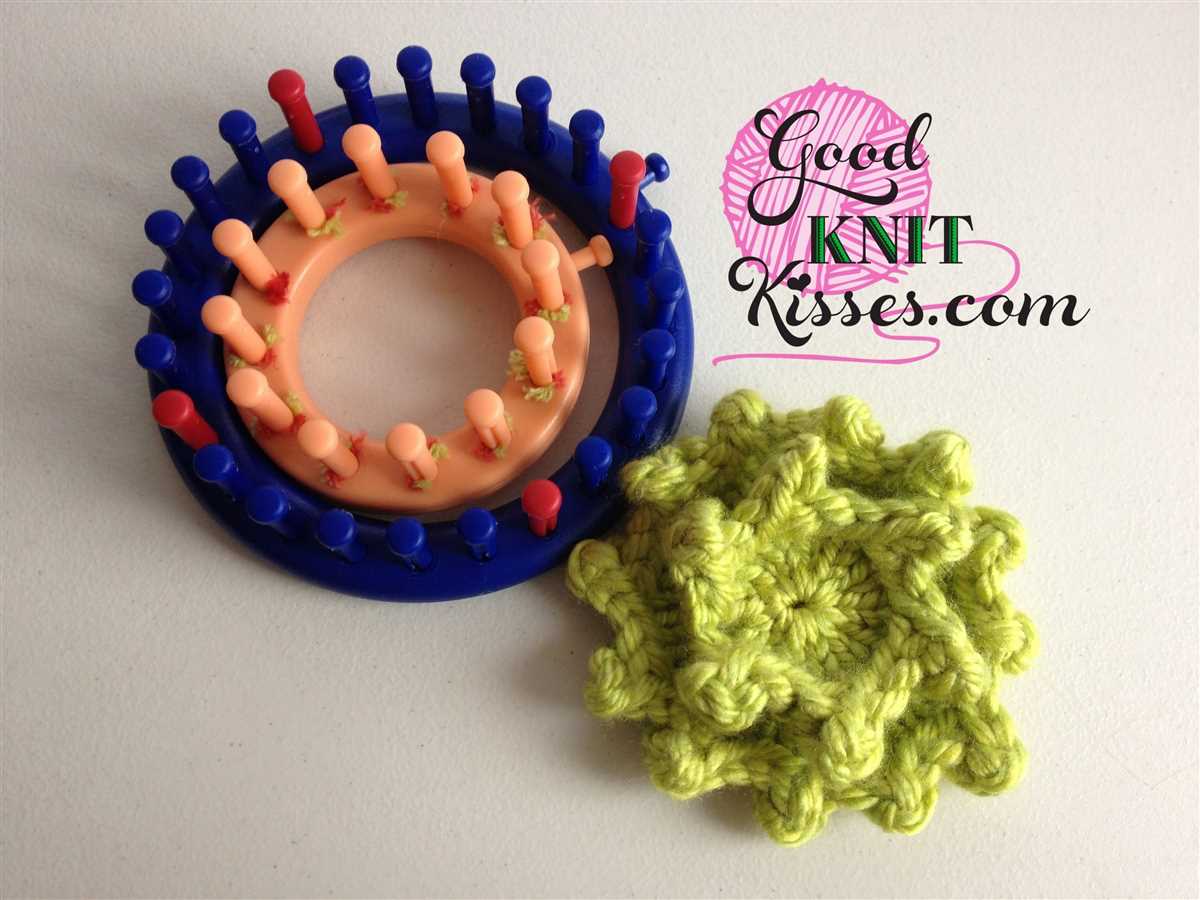 Loom knit flower pattern