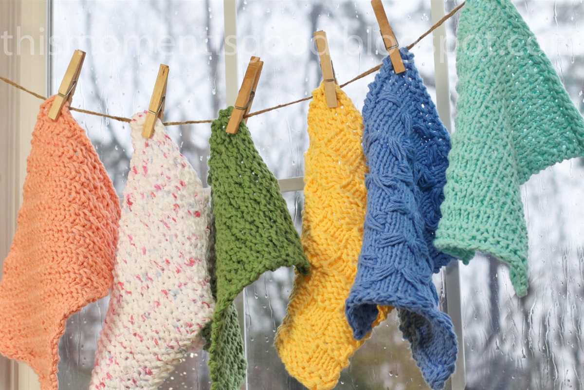 Loom knit dishcloth pattern