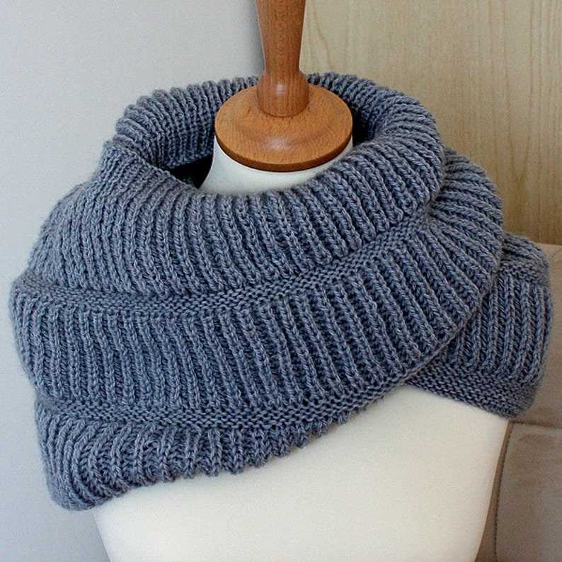 Loom knit hooded cowl pattern