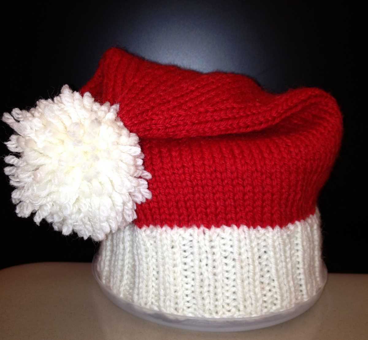 Loom knit santa hat pattern