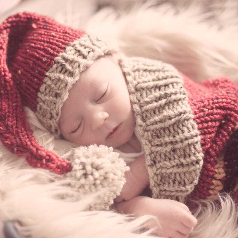 Loom knit santa hat pattern
