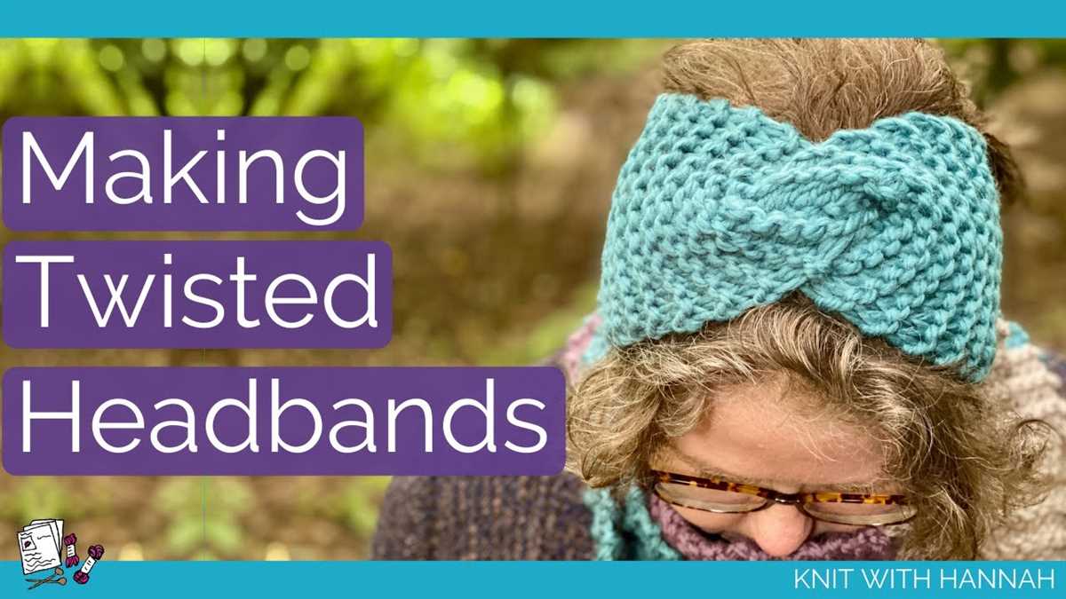 Knit headband with twist pattern