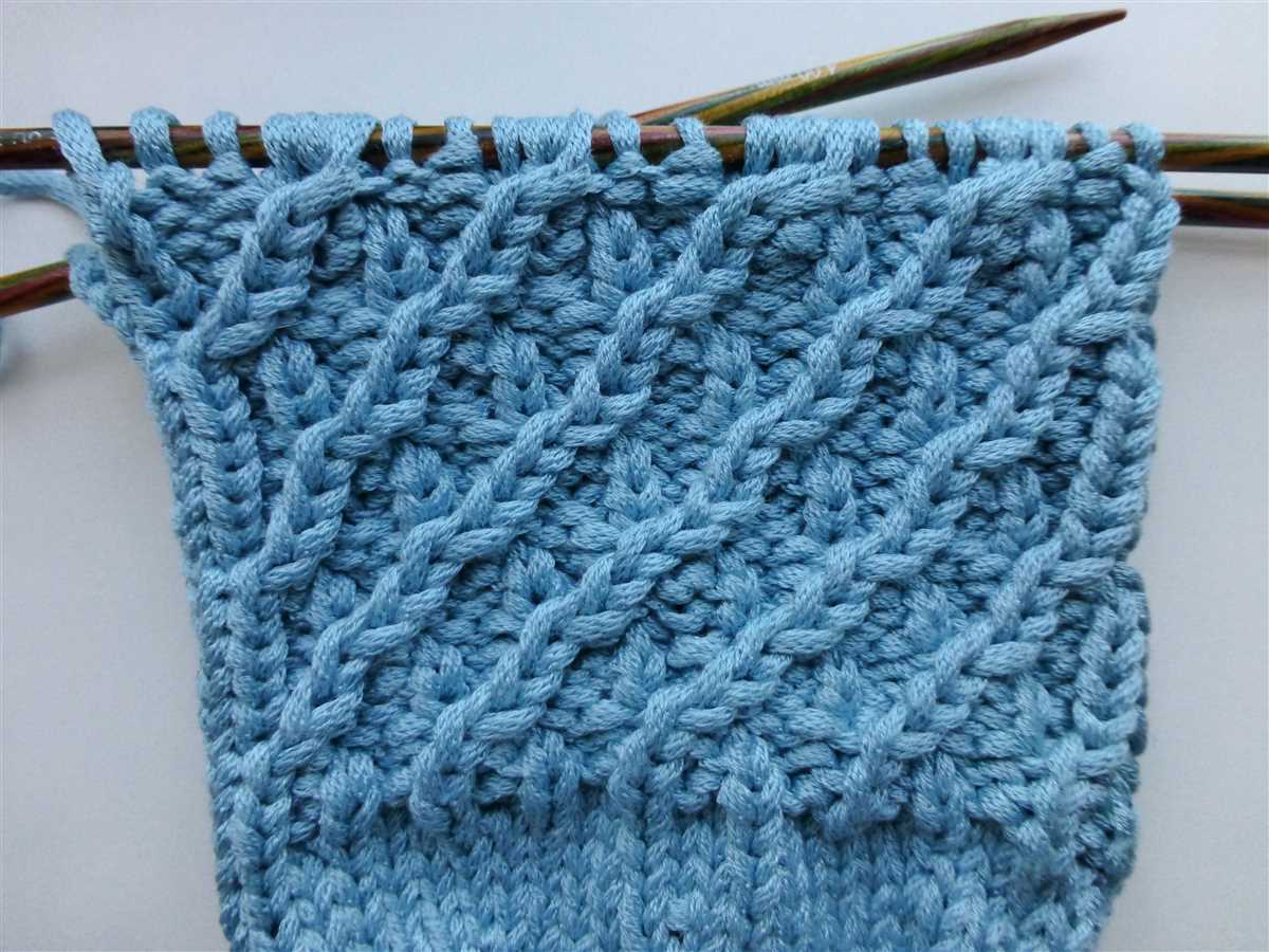 Honeycomb cable stitch knitting pattern
