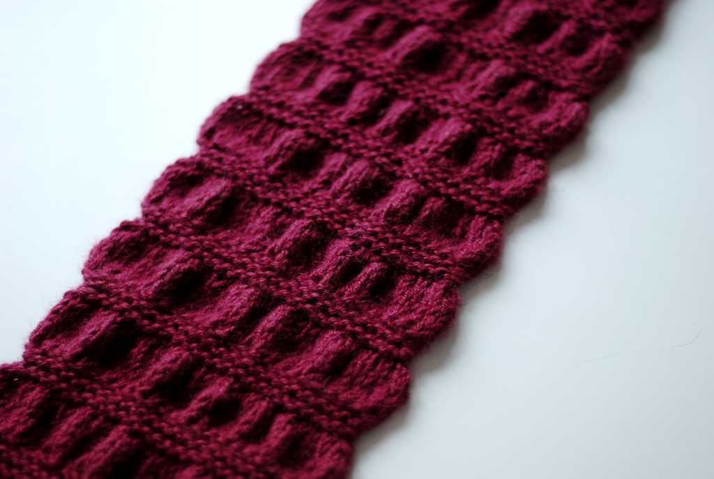 Waffle knit scarf pattern