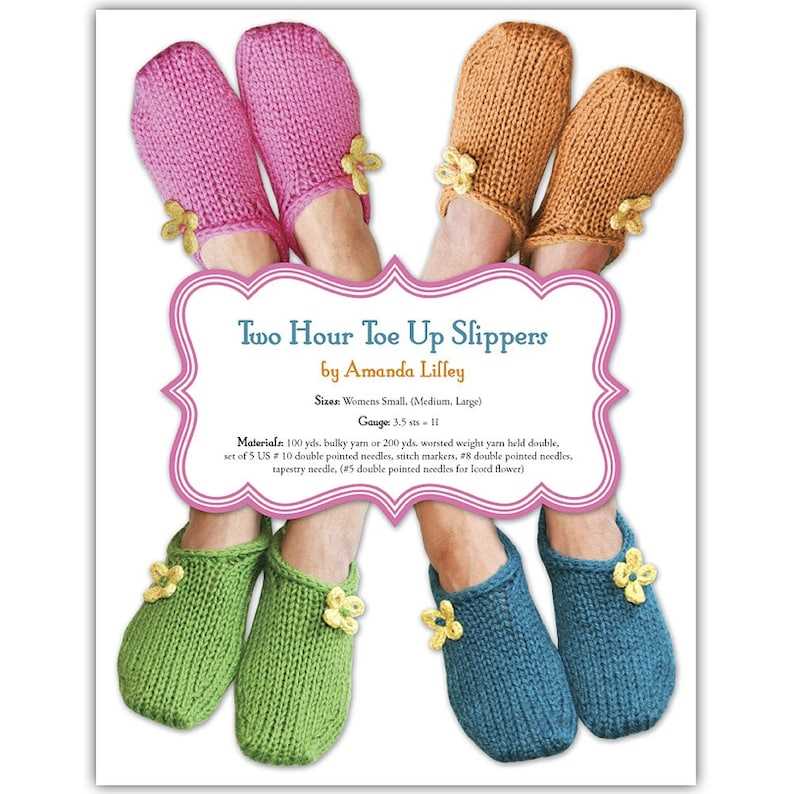 Free patterns for knit slippers