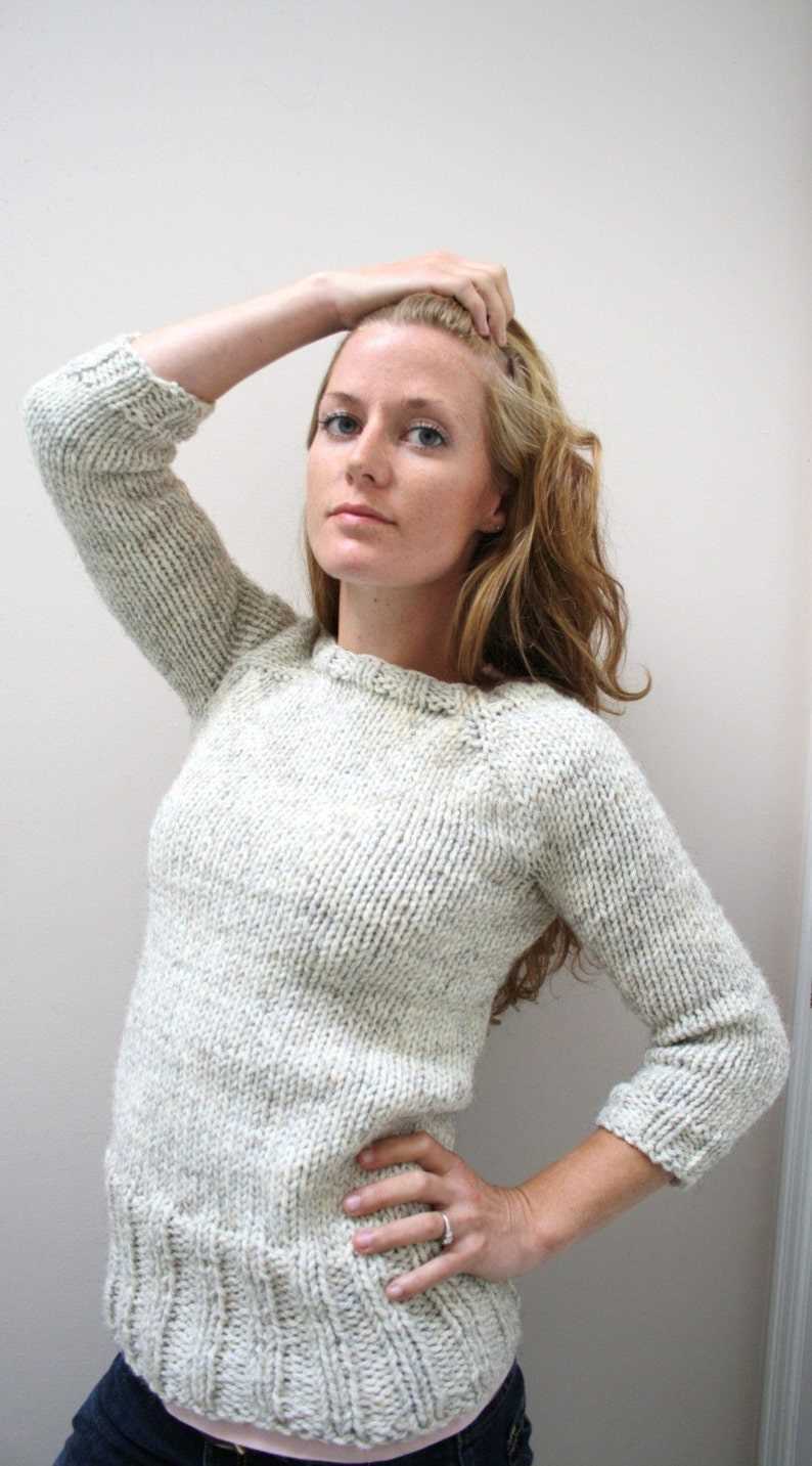 Chunky sweater knitting pattern