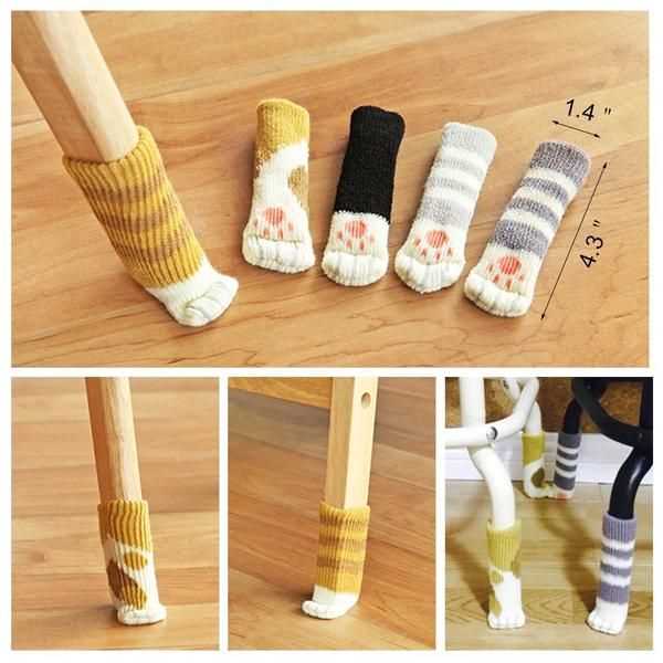 Knitted chair leg socks pattern