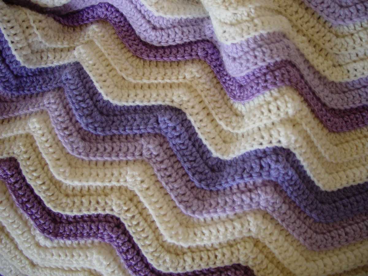 Wavy knit blanket pattern
