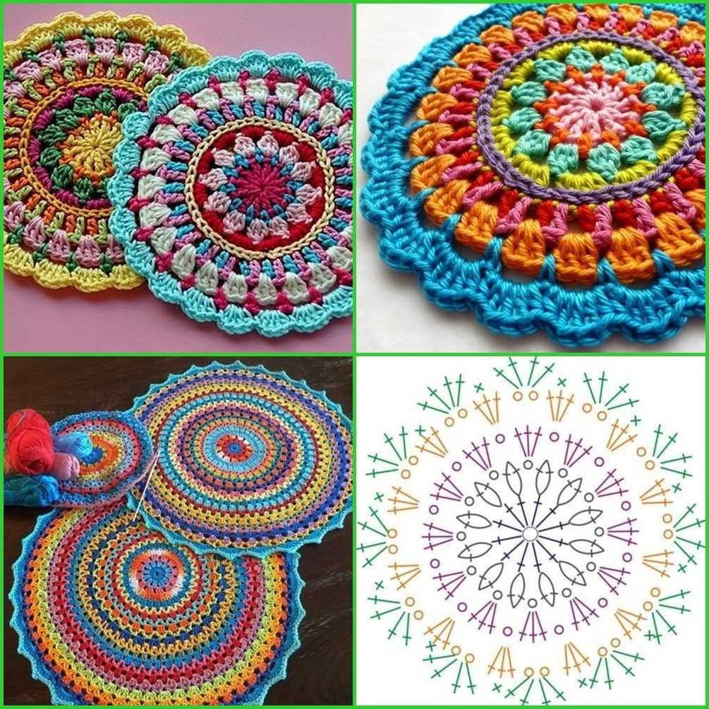 Circular dishcloth knit pattern